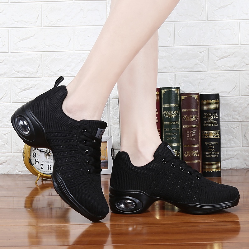 Giày Nhảy Thể Thao Đế Mềm Phối Lưới Thời Trang Hiện Đại Cho Nữ Giày Khiêu Vũ Latin Chuyên Dụng Chất Lượng