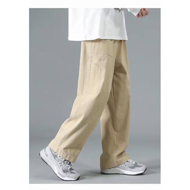 Quần Dài Ống Rộng Plus Size Phong Cách Nhật Bản Thời Trang Xuân Hè Cho Nam