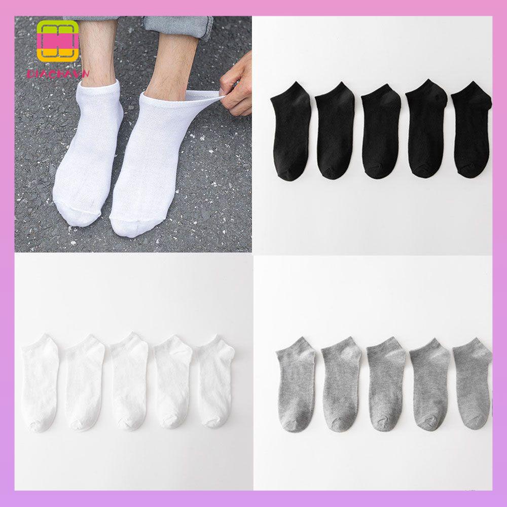 DIACHAVN Túi 5 Đôi Tất Cotton Co Giãn Thời Trang Mùa Hè