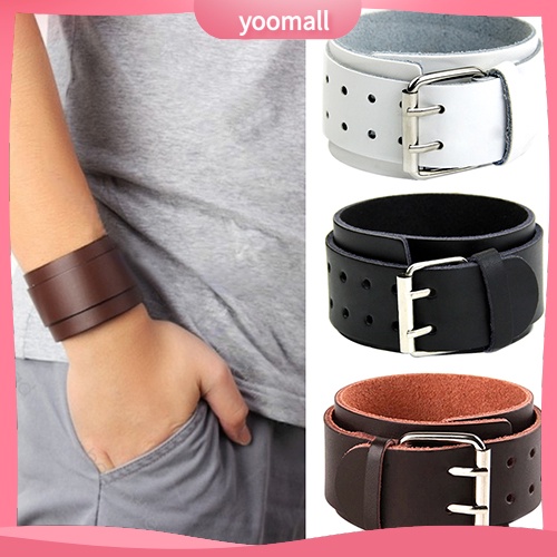 Vòng Tay Giả Da 2 Lớp Với Khóa Cài Có Thể Điều Chỉnh Cho Nam