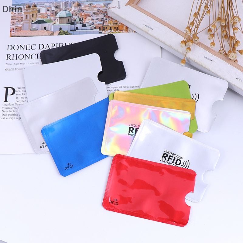 [Dhin] 10PCS Credit Card Protector Secure Sleeve RFID Blocking ID Holder Foil Shield COD