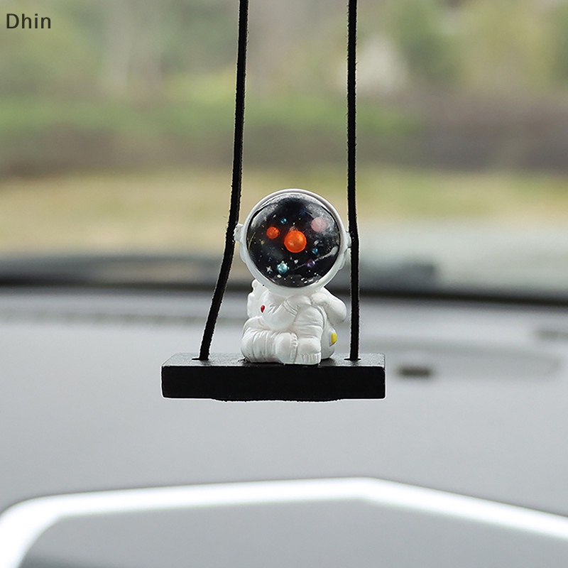[Dhin] Creative astronaut car pendant rearview mirror pendant back packaging accessory COD