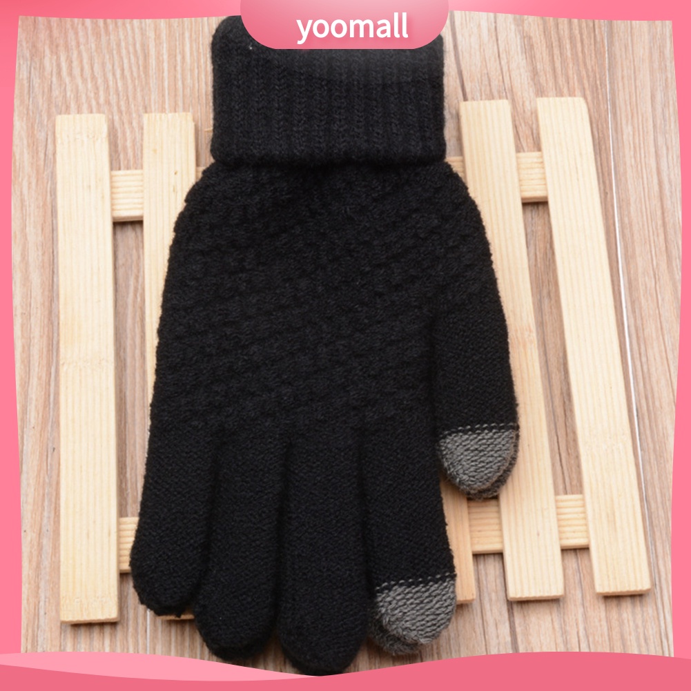 [YM] Găng Tay Dệt Kim Mềm Mại Có Thể Sử Dụng Màn Hình Cảm Ứng Điện Thoại