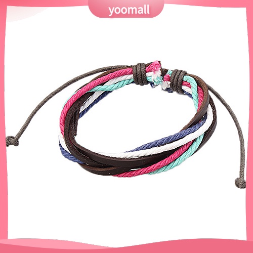 Vòng Tay Giả Da Sợi Bện Phong Cách Punk Thời Trang Cho Nam Nữ