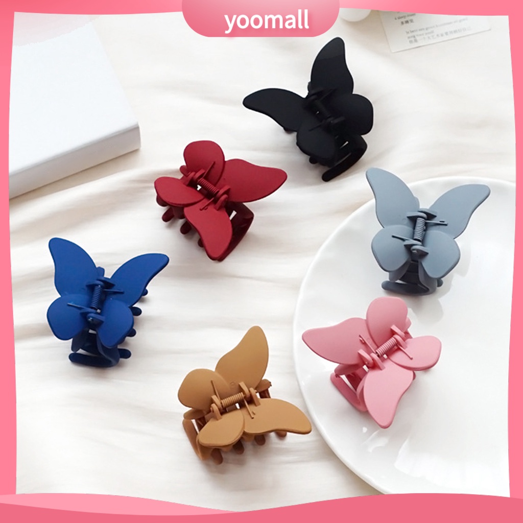 Kẹp Tóc Màu Trơn Chống Trượt Kiểu Dáng Đơn Giản Cho Nữ