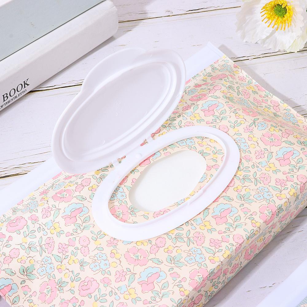 SUSANS Túi Đựng Khăn Ướt Nắp Lật Gắn Xe Đẩy Em Bé Thời Trang Dễ Thương Ốp