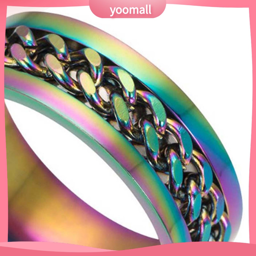 Nhẫn Dây Xích Lấp Lánh Xoay Được Làm Quà Tặng Câu Lạc Bộ Cho Nam Và Nữ