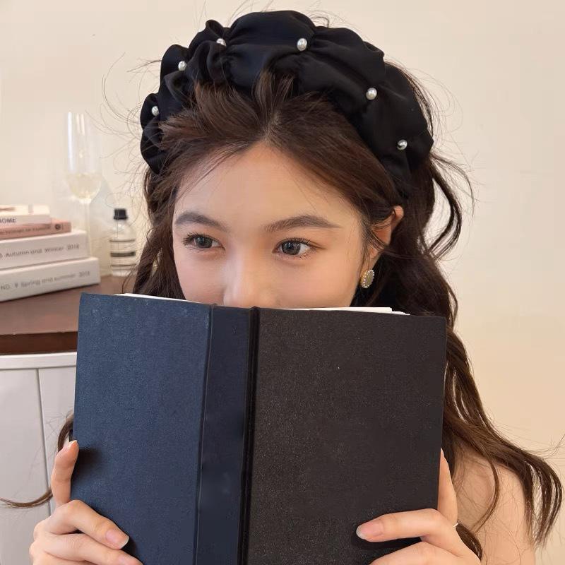 Băng đô cài tóc CHLINS bong bóng xếp ly thanh lịch thời trang cho nữ