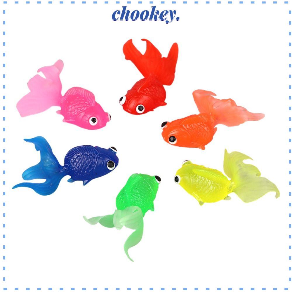 CHOOKEY Đồ chơi trẻ em Nhà Tắm Bằng Cao Su Mềm Hình Cá Vàng Vui Nhộn Cho Bé