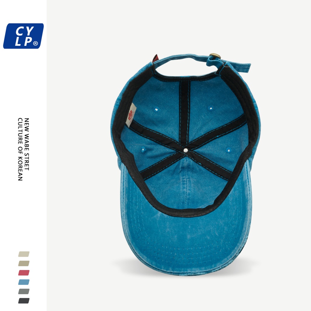 Mũ Lưỡi Trai Mềm Thêu Chữ Phong Cách Retro Đường Phố Mỹ Cá Tính