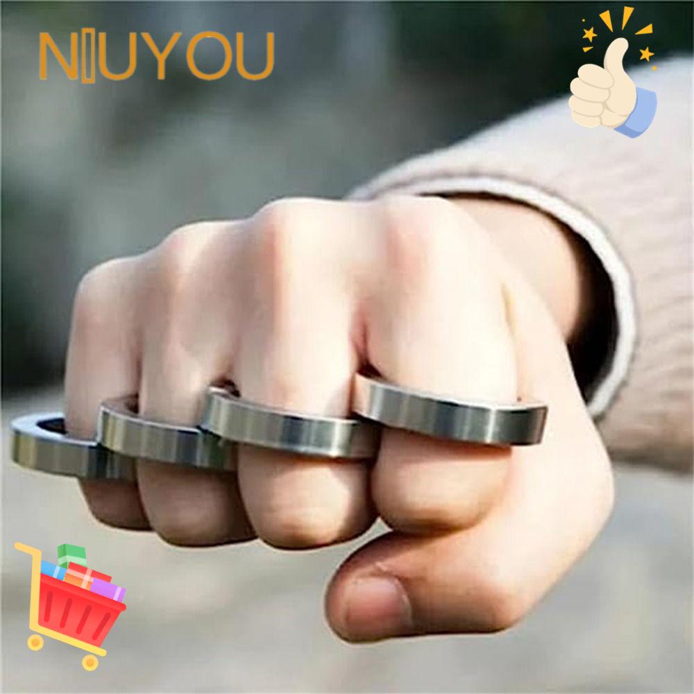 NIUYOU Set 2 / 4 Nhẫn Móc Đôi Bằng Thép Không Gỉ Cứng Cáp Dạng Xoay Chống Mài Mòn Di Động Cho Nữ