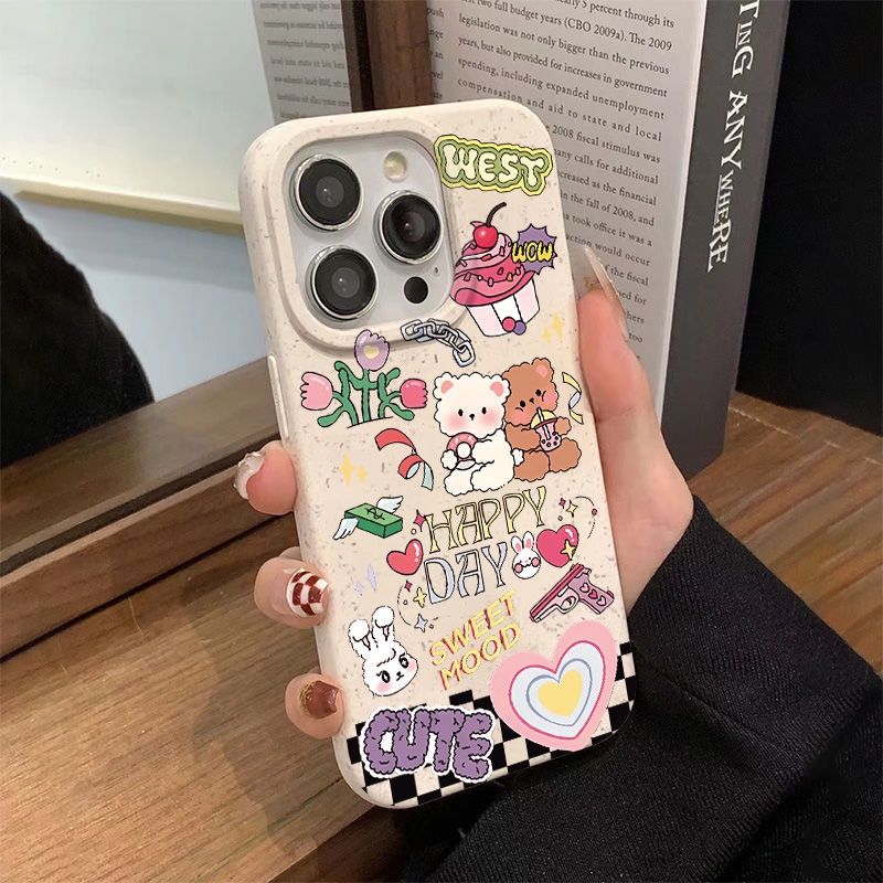 Ốp Điện Thoại Mềm Chống Sốc Hình Gấu Dễ Thương BF0L Cho Apple Iphone 14promax 13117iPhone128p