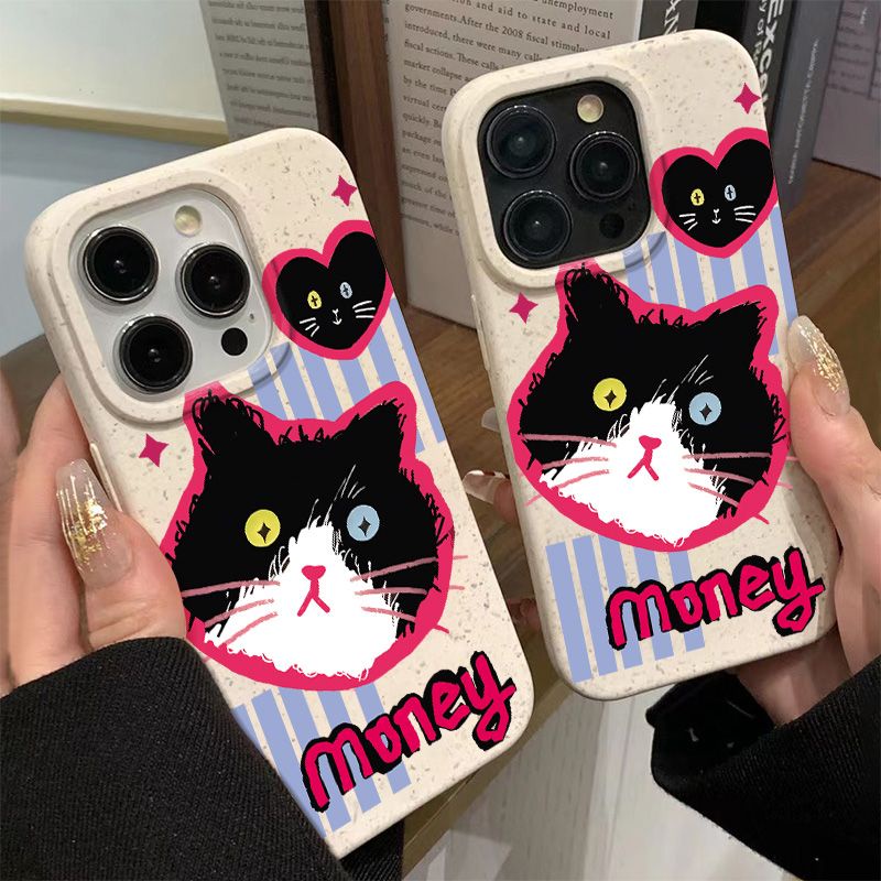 Ốp Điện Thoại Dẻo Họa Tiết Chú Mèo Dễ Thương Chống Sốc Cho Iphone12Pro 78p13 11 max 14pro