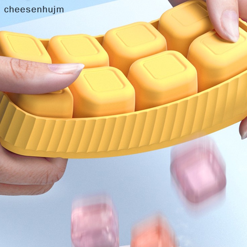 Khuôn Silicon Làm Đá 8 Ngăn Có Nắp Đậy Tiện Dụng