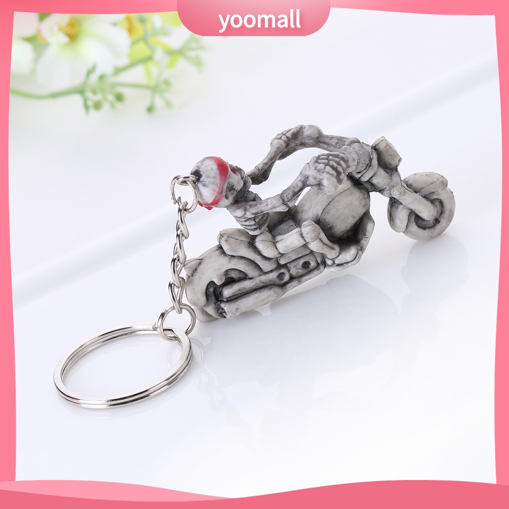 [YM] Móc Chìa Khóa Xe Máy Skeleton Cưỡi Mô Tô Trang Trí Túi Xách