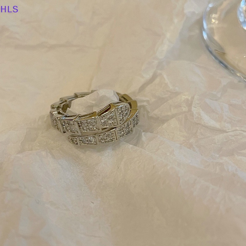 Nhẫn Hình Rắn Đính Đá Zircon Màu Sắc Sáng Bóng Có Thể Điều Chỉnh Cho Nữ