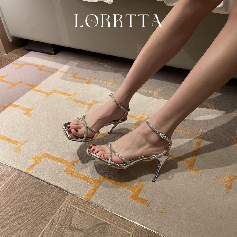 LORRTTA giày cao gót nữ giày nữ bít mũi đính tinh thể 2023NEW HOTSALE  071305
