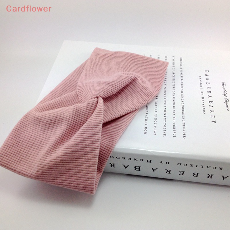 Băng Đô Cotton Mềm Mại Co Giãn Màu Trơn Thắt Nút Cho Bé Gái Rửa Mặt / Trang Điểm