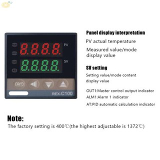 【VARSTR】REX C100 Temperature Controller with LED Display and K Thermocouple Probe Sensor