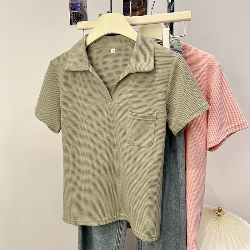 Áo Thun Nữ Ngắn Tay Cổ Chữ V Hở Vai Thời Trang