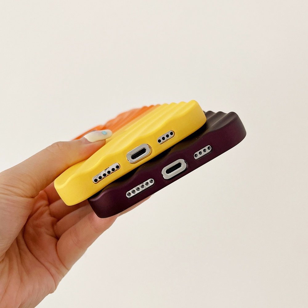 Ốp Điện Thoại TPU Mềm Chống Sốc Chống Trượt Họa Tiết Gợn Sóng Màu Gradient Sang Trọng Cho IPhone 11 12 13 14 Pro Max XR