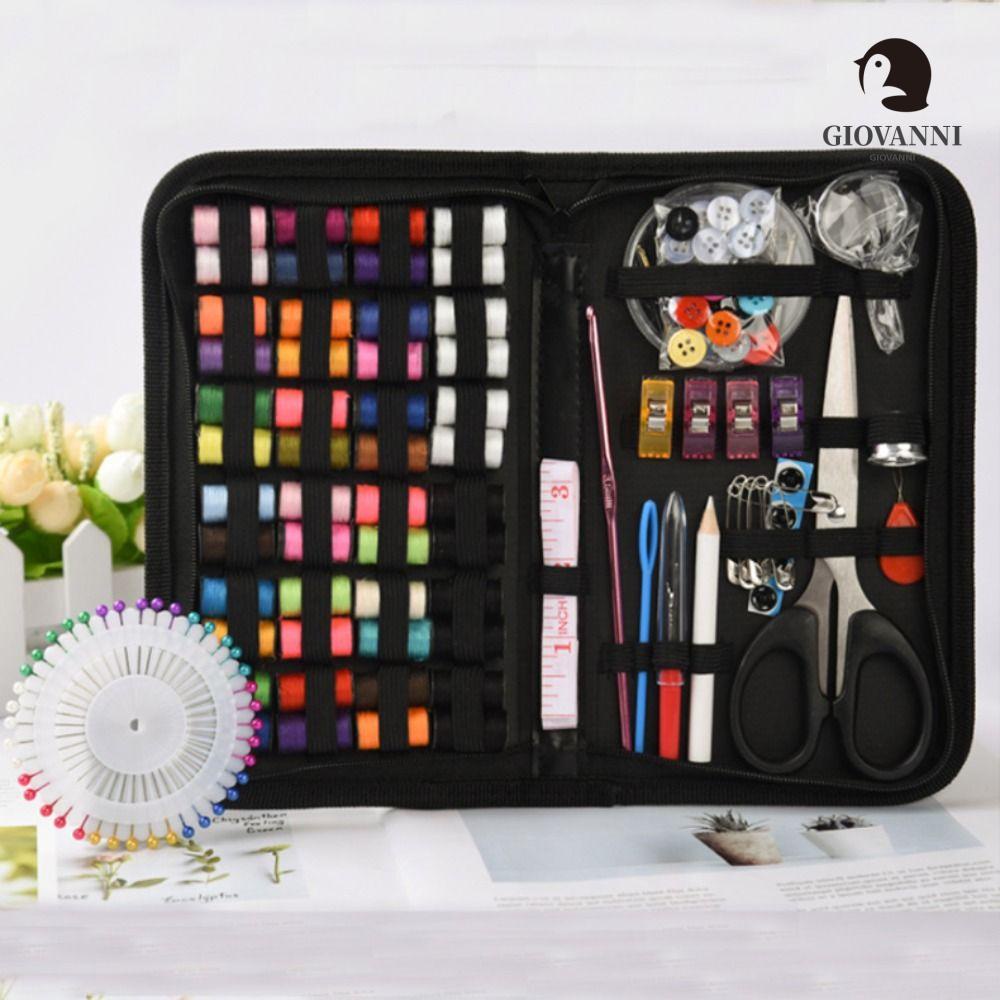 Bộ 172 Dụng Cụ May Vá 48 Cuộn 30 Kim Khâu Kính Phóng Đại 30 Nút Di Động Tiện Dụng Cho Gia Đình