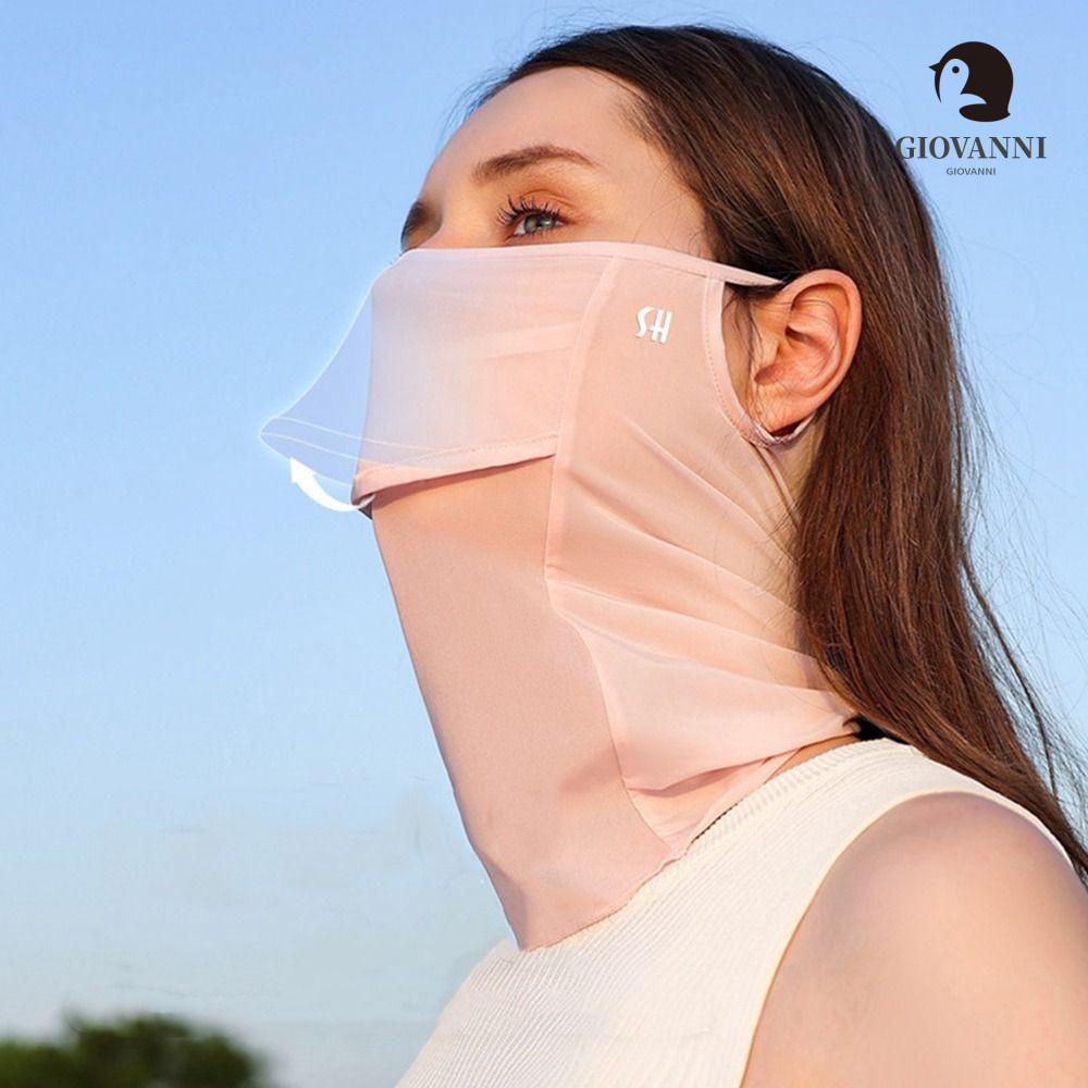 Giovanni Mặt Nạ Vải Lụa Lạnh Màu Trơn Che Cổ Dùng Khi Đi Xe Đạp / Câu Cá / Leo Núi Cho Nam Và Nữ