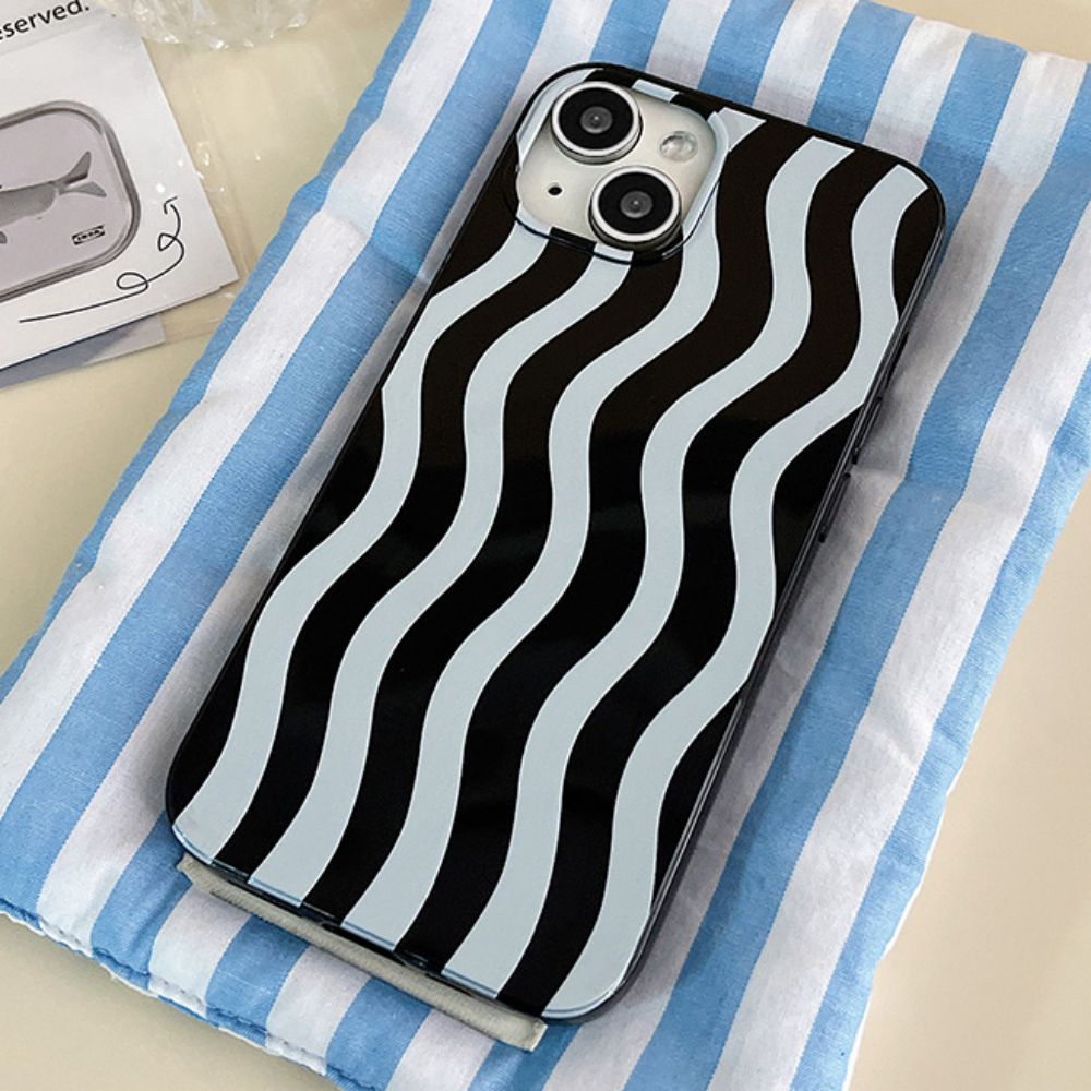 Ốp Điện Thoại TPU Mềm Họa Tiết Lượn Sóng Đơn Giản Chống Sốc Chống Bẩn Cho IPhone 14 13 12 11 Pro Max X XR 8 7 Plus