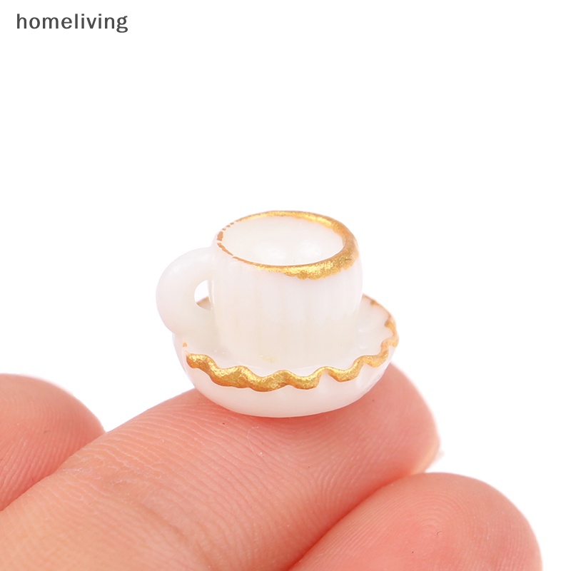 Set 4 Ly Cà Phê Mini Tỉ Lệ 1: 12 Dùng Để Trang Trí Nhà Búp Bê