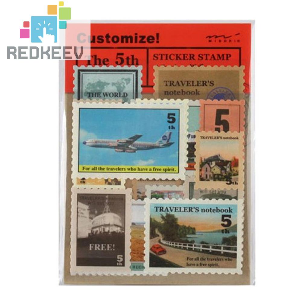 Bộ 4 Miếng Dán Trang Trí Tự Dính Kiểu Vintage Dễ Thương