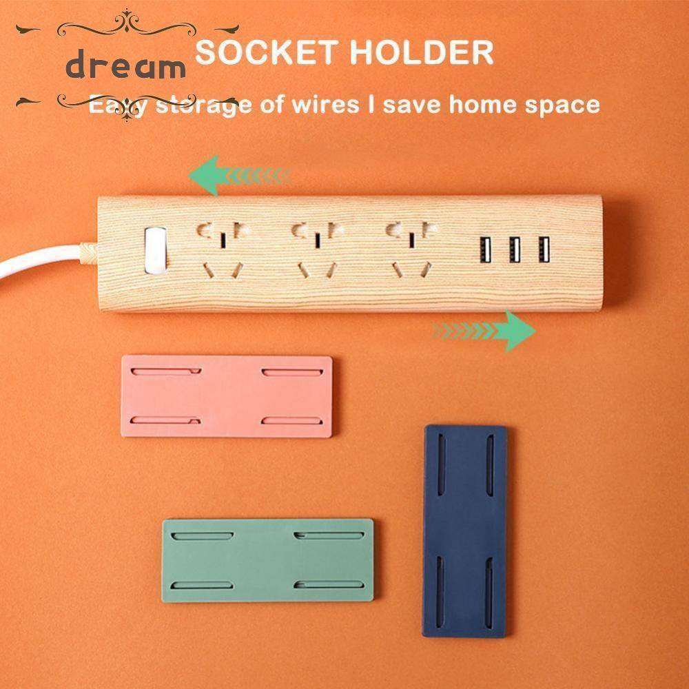 【DREAMLIFE】Socket Holder 10x4cm Accessories Cables Socket Fixator Holder Reusable