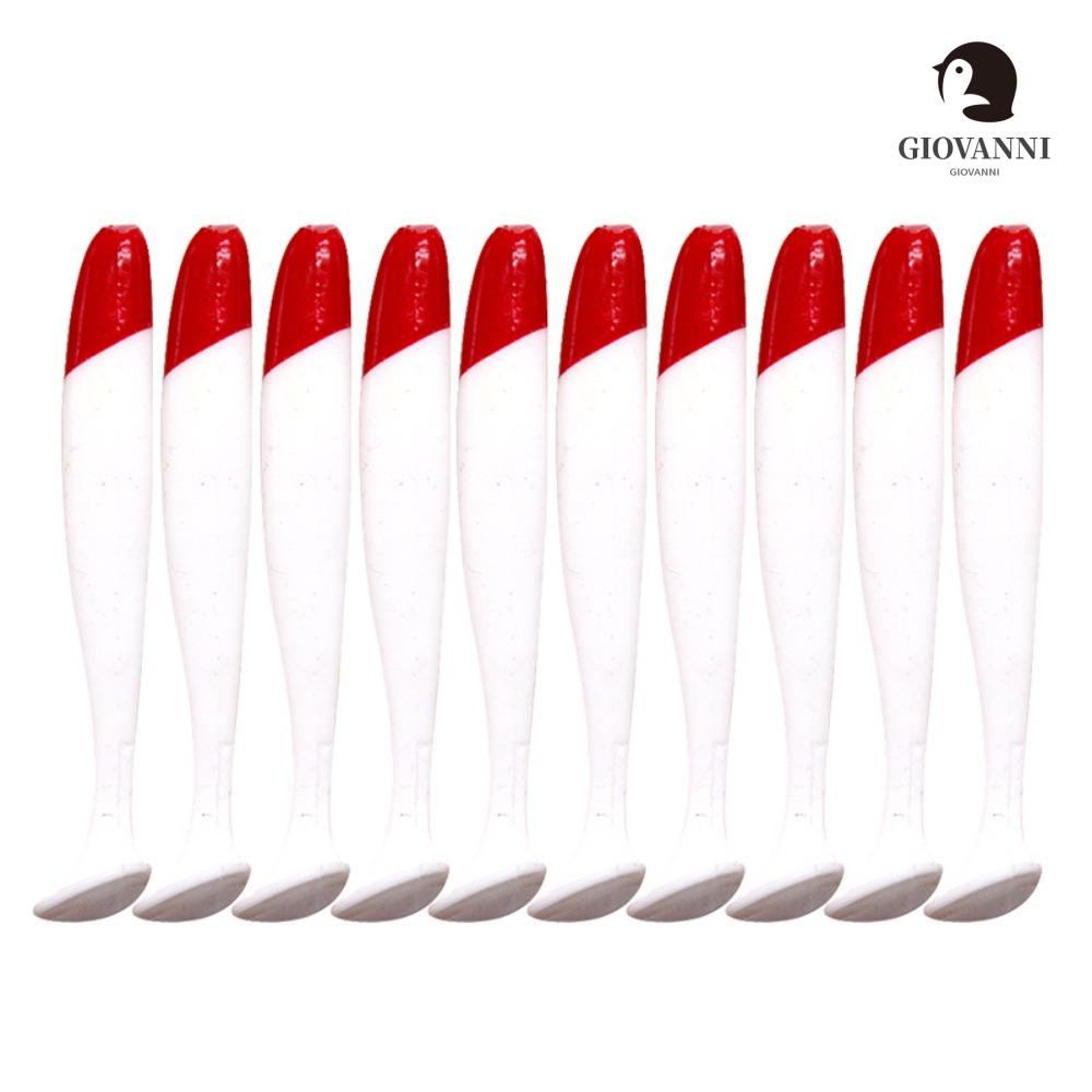 Set 10 Mồi Giả Nhử Cá Bằng Nhựa Mềm Màu Trắng