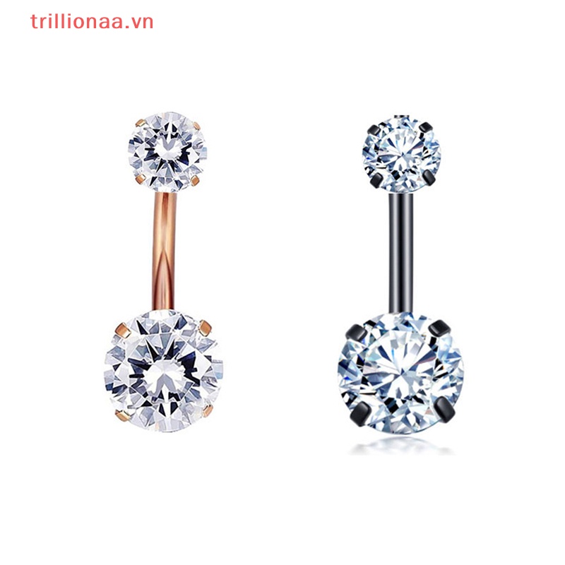 1 Khuyên Rốn Hình Trái Tim Bằng Thép Không Gỉ