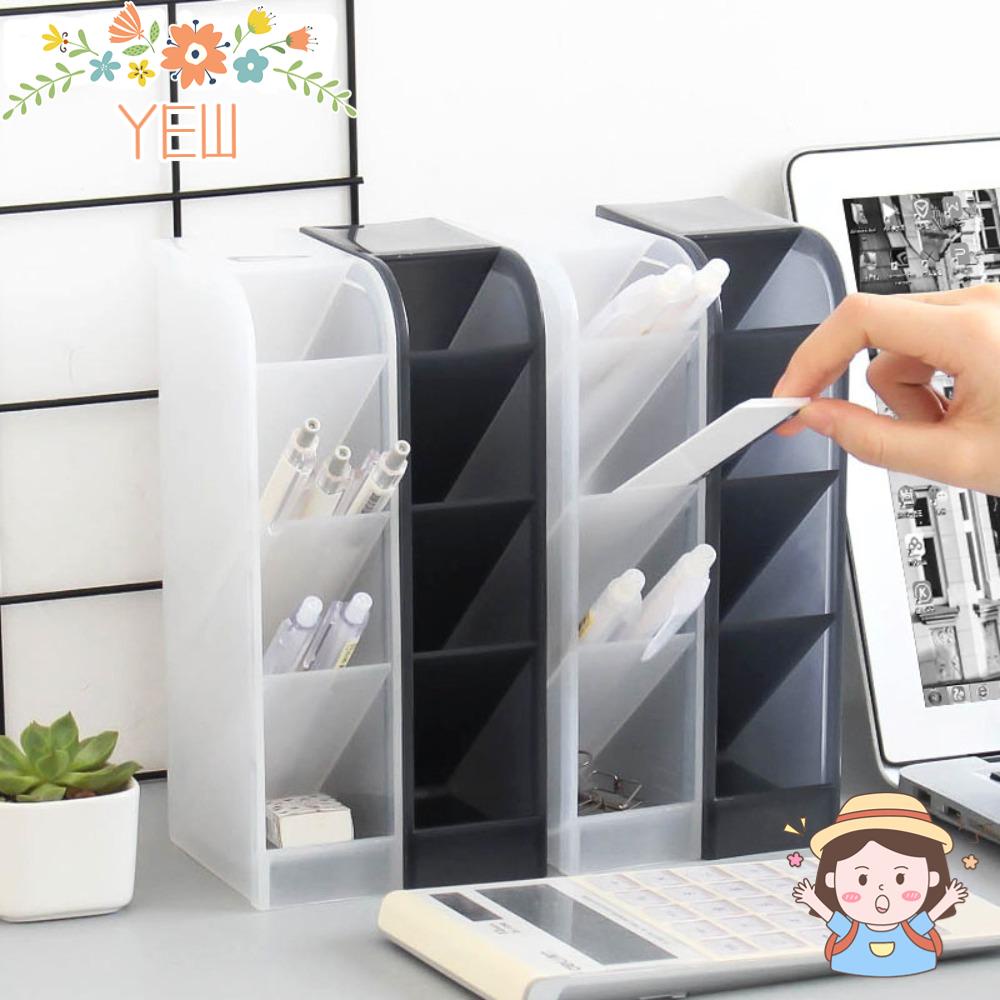 Hộp Đựng Cọ Trang Điểm 4 Ngăn Màu Trong Suốt Tiện Dụng