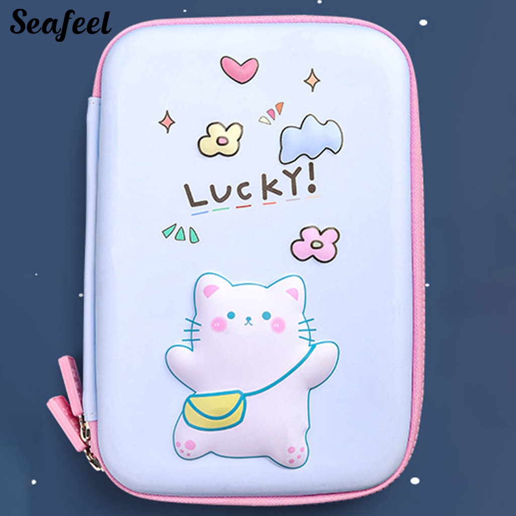 Túi Đựng Bút Chì Sức Chứa Lớn Bền Bỉ Chống Nước In Họa Tiết Hoạt Hình