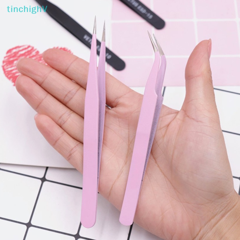 Set 2 Nhíp Inox Gắn Mi Giả Cong / Thẳng Chuyên Dụng