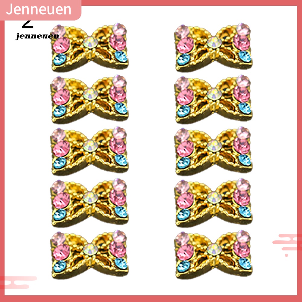 Set 10 Phụ Kiện Trang Trí Móng Tay Nghệ Thuật Bằng Hợp Kim 3D DIY