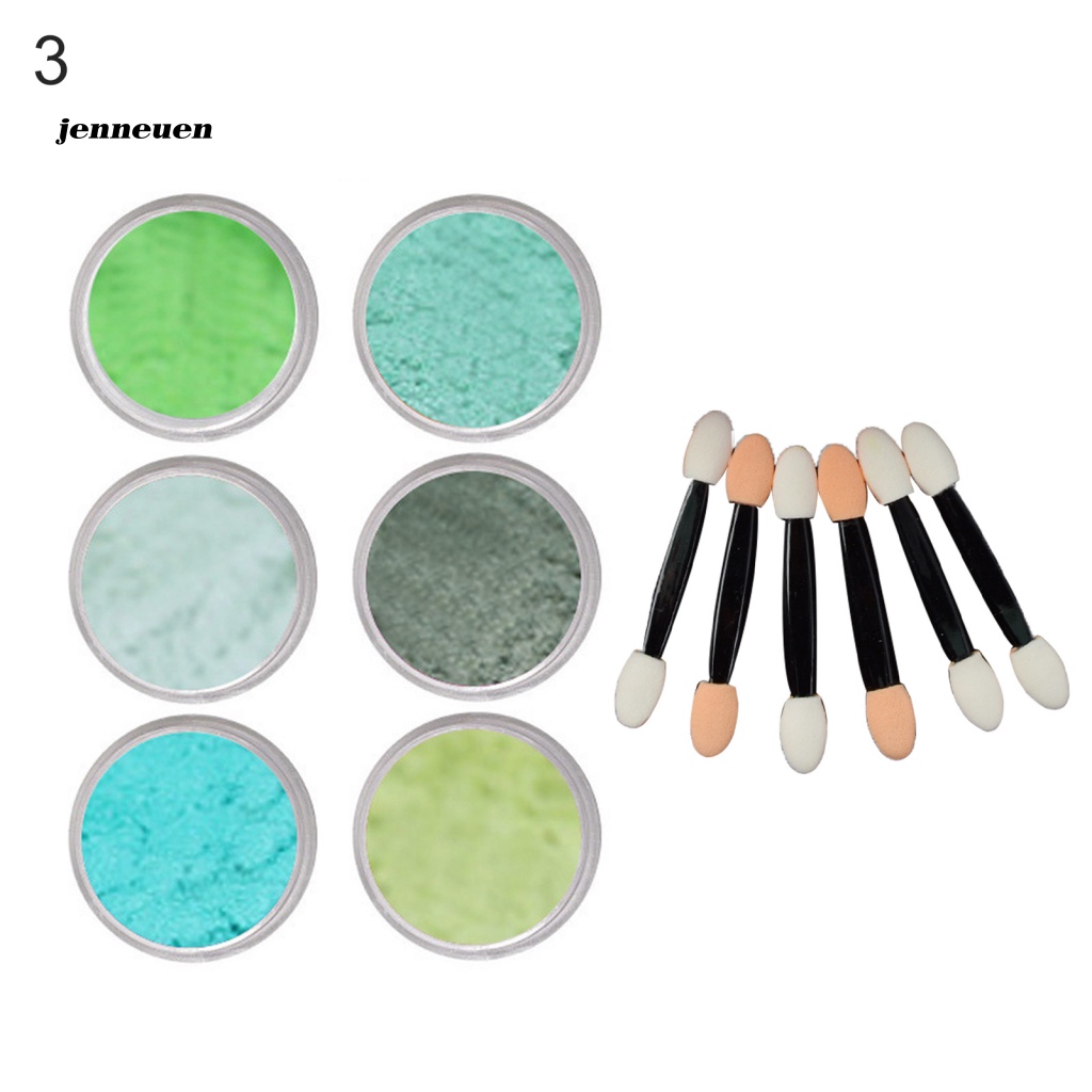 Set 6 Hộp Bột Kim Tuyến Trang Trí Móng Tay Chống Rơi Tiện Lợi Dành Cho Nữ