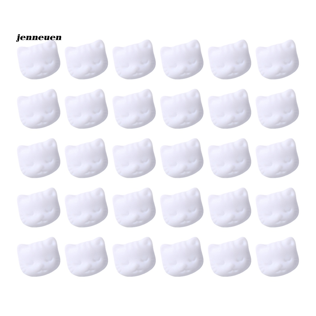 Bộ 30 Phụ Kiện Trang Trí Móng Tay Hình Đầu Mèo Màu Sắc Ngọt Ngào