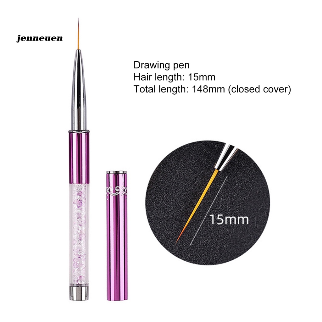 Jen Bút Vẽ Móng Nghệ Thuật Nhỏ Gọn Họa Tiết Chấm Bi Kẻ Sọc Sử Dụng Tại Nhà Kèm Vỏ Bọc