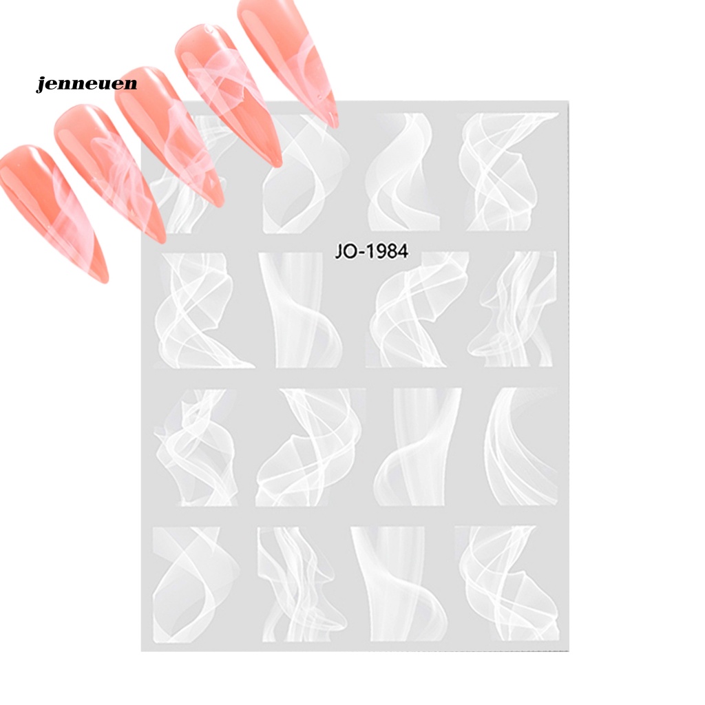Nhãn Dán Móng Tay Nhiều Màu Sắc Họa Tiết Hình Học Siêu Mỏng