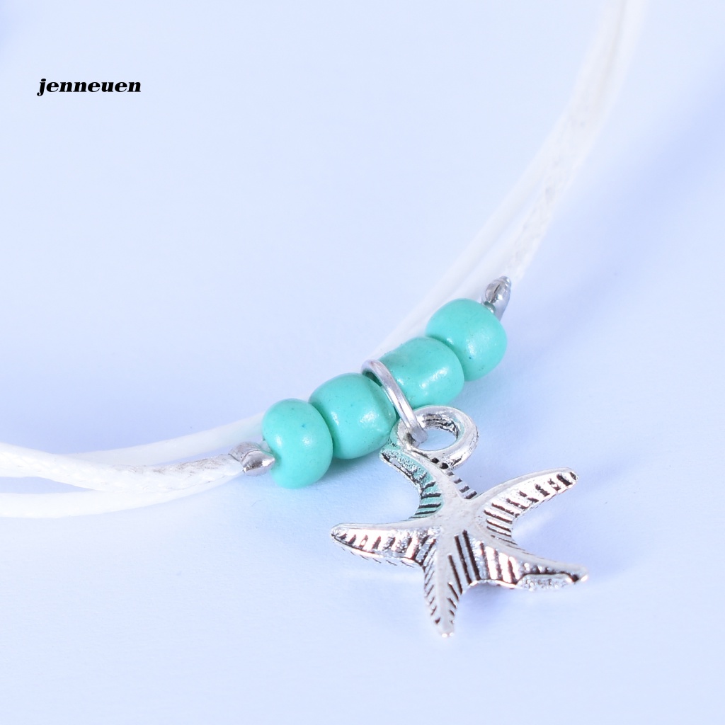 Lắc Chân Nhiều Lớp Đính Hạt Và Ngôi Sao Biển Phong Cách Boho Thời Trang Cho Nữ