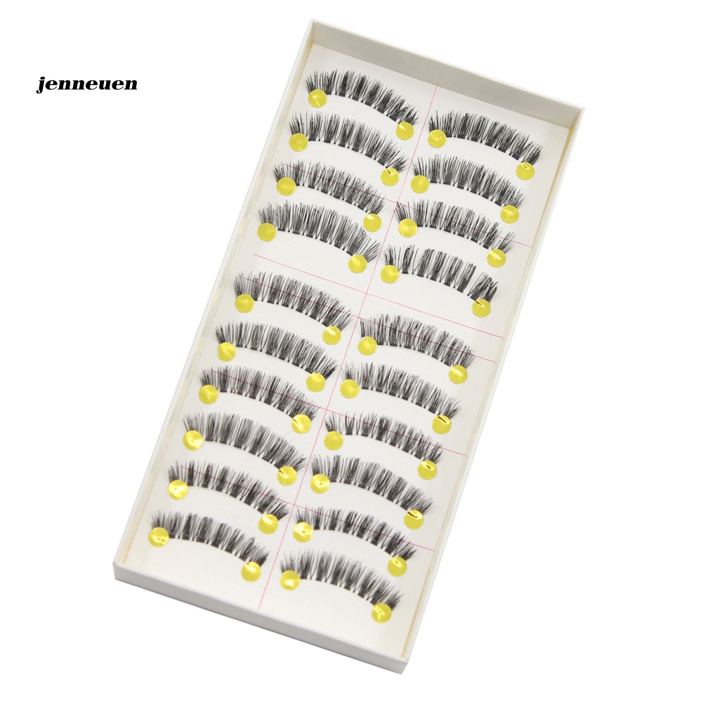 Set 10 Cặp Lông Mi Giả Dài Tự Nhiên Handmade Dành Cho Trang Điểm