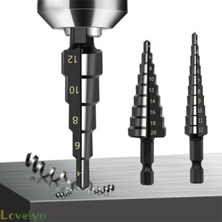 ⭐LOVE⭐ Step Drill Bit 3pcs Black Multiple Sizes Workshop Equipment Power Tools