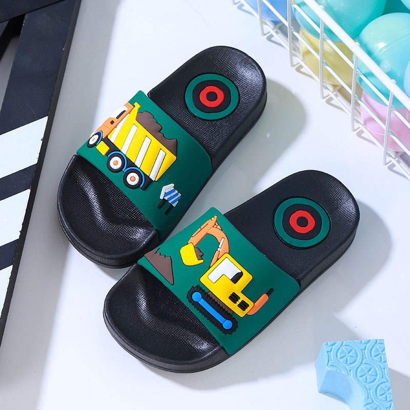 Dép Đi Trong Nhà Đế Mềm Chống Trượt Họa Tiết Hoạt Hình Thời Trang Mùa Hè Cho Bé Trai