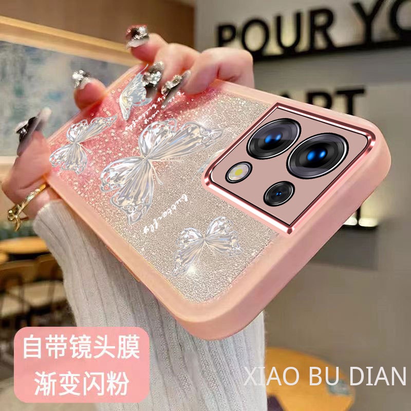 Ốp Điện Thoại TPU Mềm Trong Suốt Họa Tiết Bướm Dành Cho OPPO reno 8 reno 8 pro reno 9 reno 9 pro
