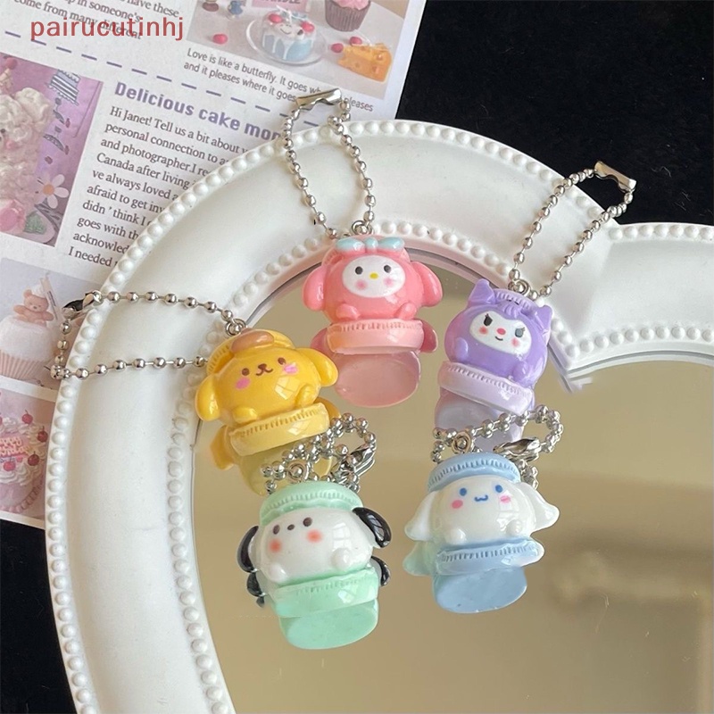 Móc Khóa Hình Cinnamoroll Kuromi Pompompurin My Melody Pochacco Sanrio Nhồi Bông Dễ Thương