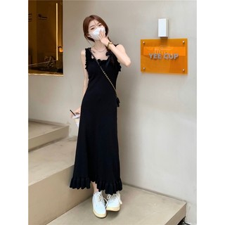 Đầm Dệt Kim Hai Dây Phong Cách Hàn Quốc Thời Trang Mùa Hè Mới Cho Nữ