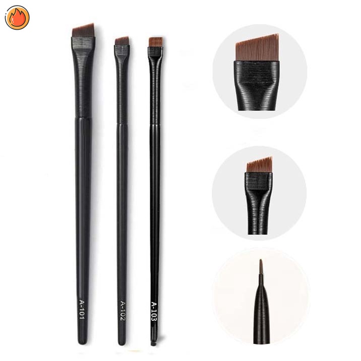 Set 3 Cọ Trang Điểm Mắt Siêu Mỏng Đầu Phẳng Chất Lượng Cao