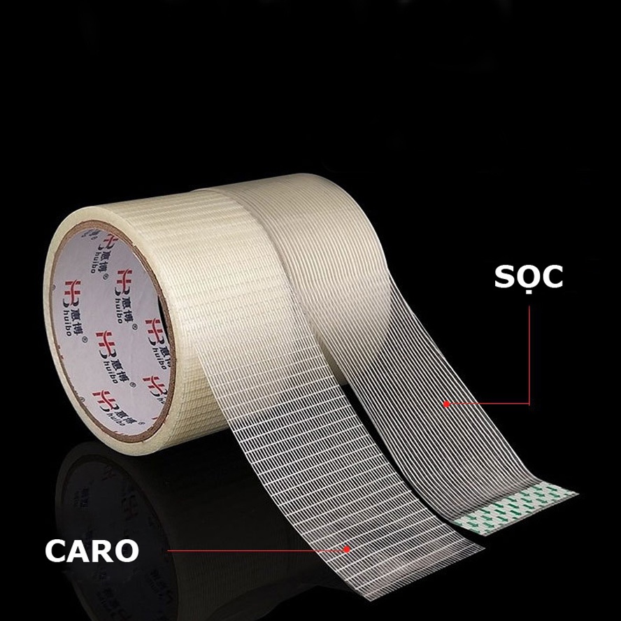 Băng keo 1 mặt sợi thủy tinh trắng dài 20 mét